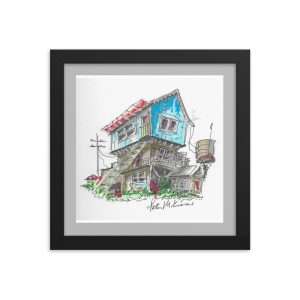 Sketch of House with Water tank