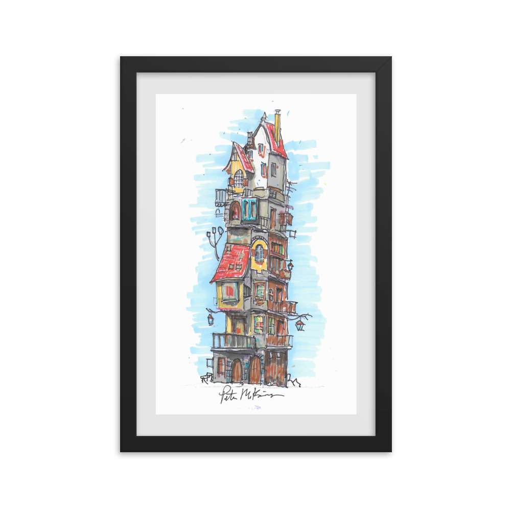 Sketch of Funky Tall House 1 Sketch of Funky Tall House