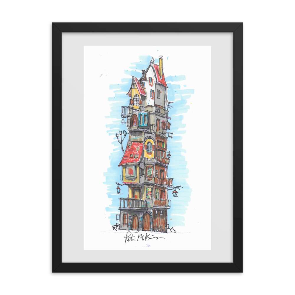 Sketch of Funky Tall House 3 Sketch of Funky Tall House - Image 3