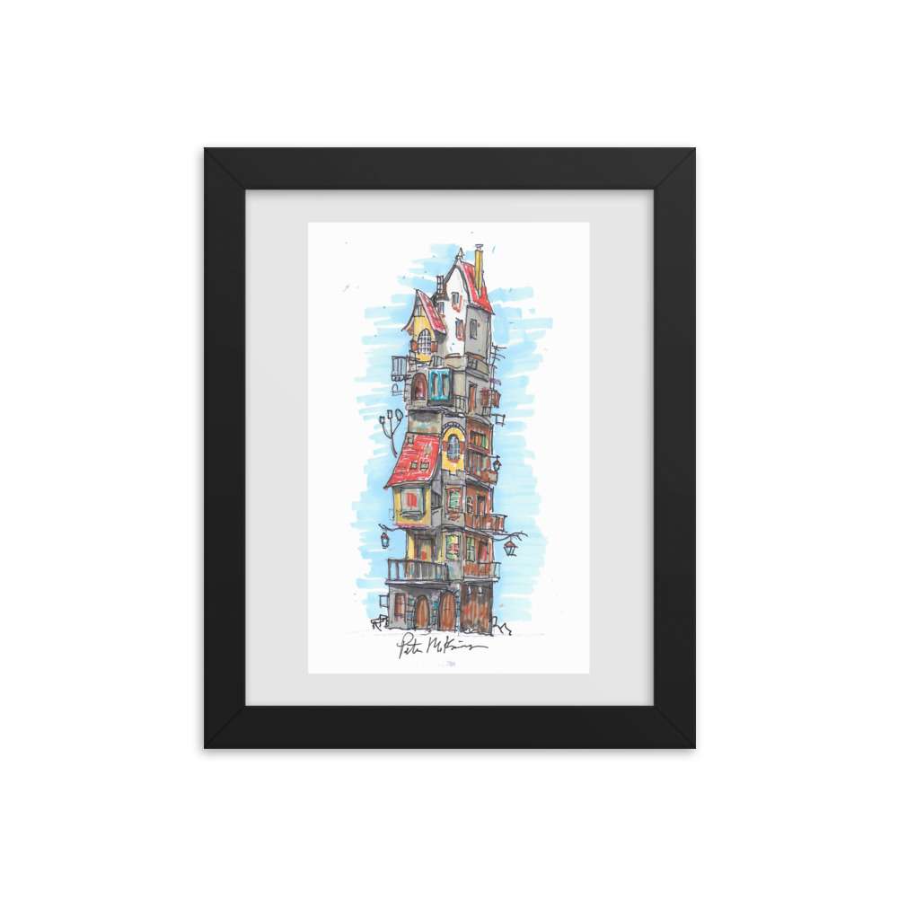 Sketch of Funky Tall House 2 Sketch of Funky Tall House - Image 2