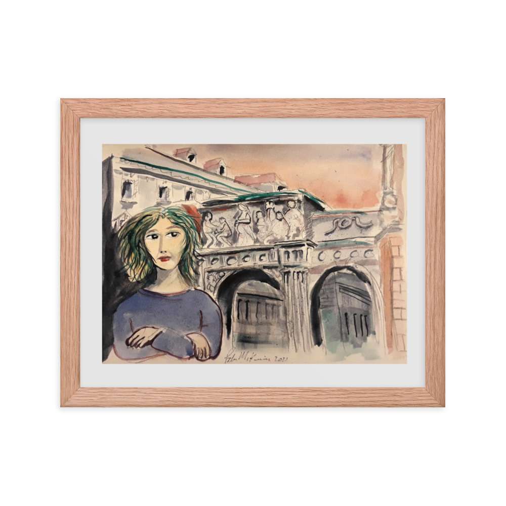 Woman at Arch Watercolor 6 Woman at Arch Watercolor - Image 6
