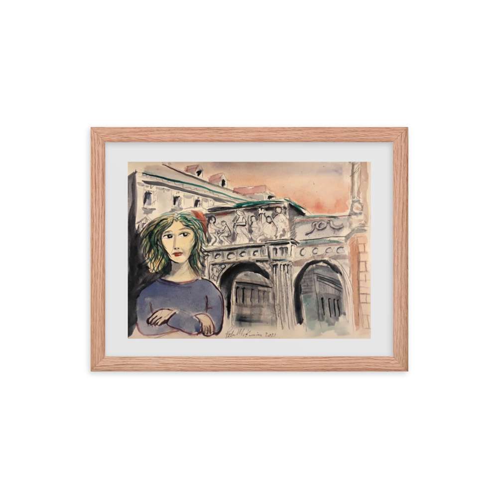 Woman at Arch Watercolor 7 Woman at Arch Watercolor - Image 7
