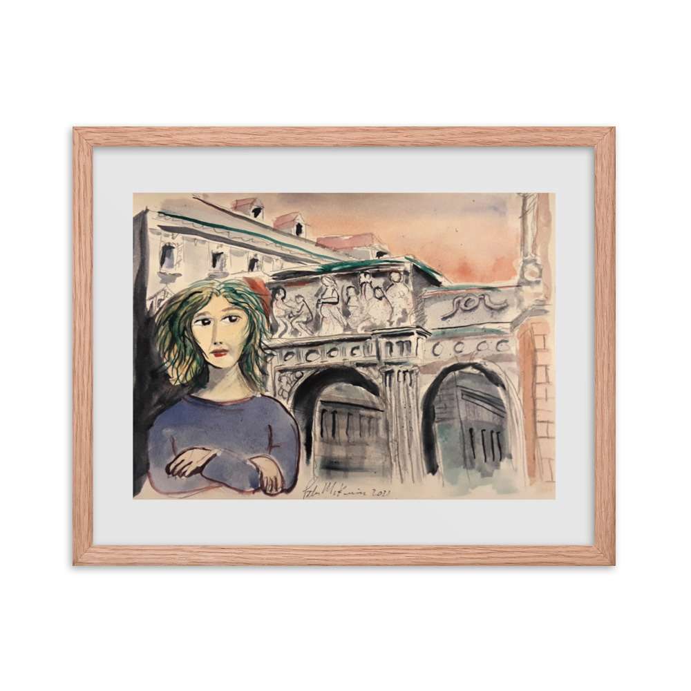 Woman at Arch Watercolor 8 Woman at Arch Watercolor - Image 8