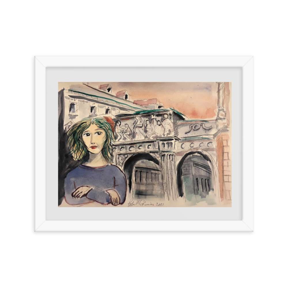 Woman at Arch Watercolor 10 Woman at Arch Watercolor - Image 10