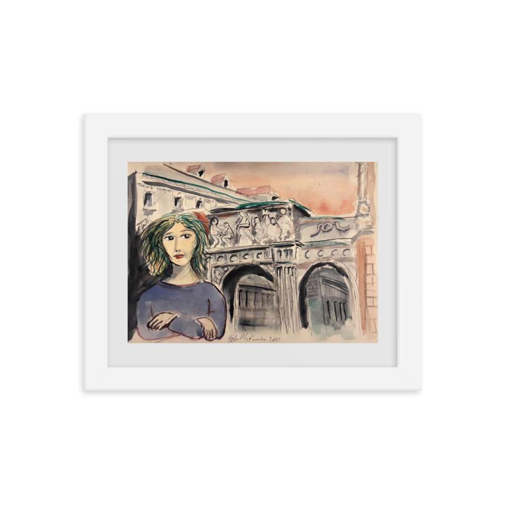 Woman at Arch Watercolor 9 Woman at Arch Watercolor - Image 9