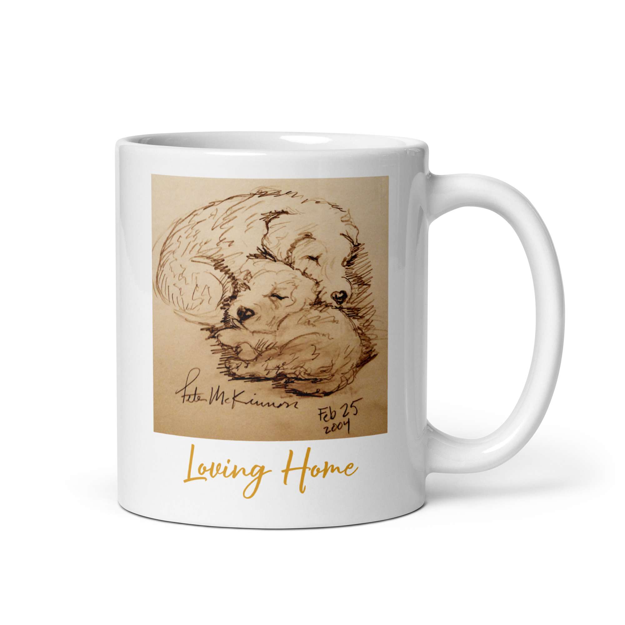 Dogs in a Loving Home white glossy Mug 2 Dogs in a Loving Home white glossy Mug - Image 2