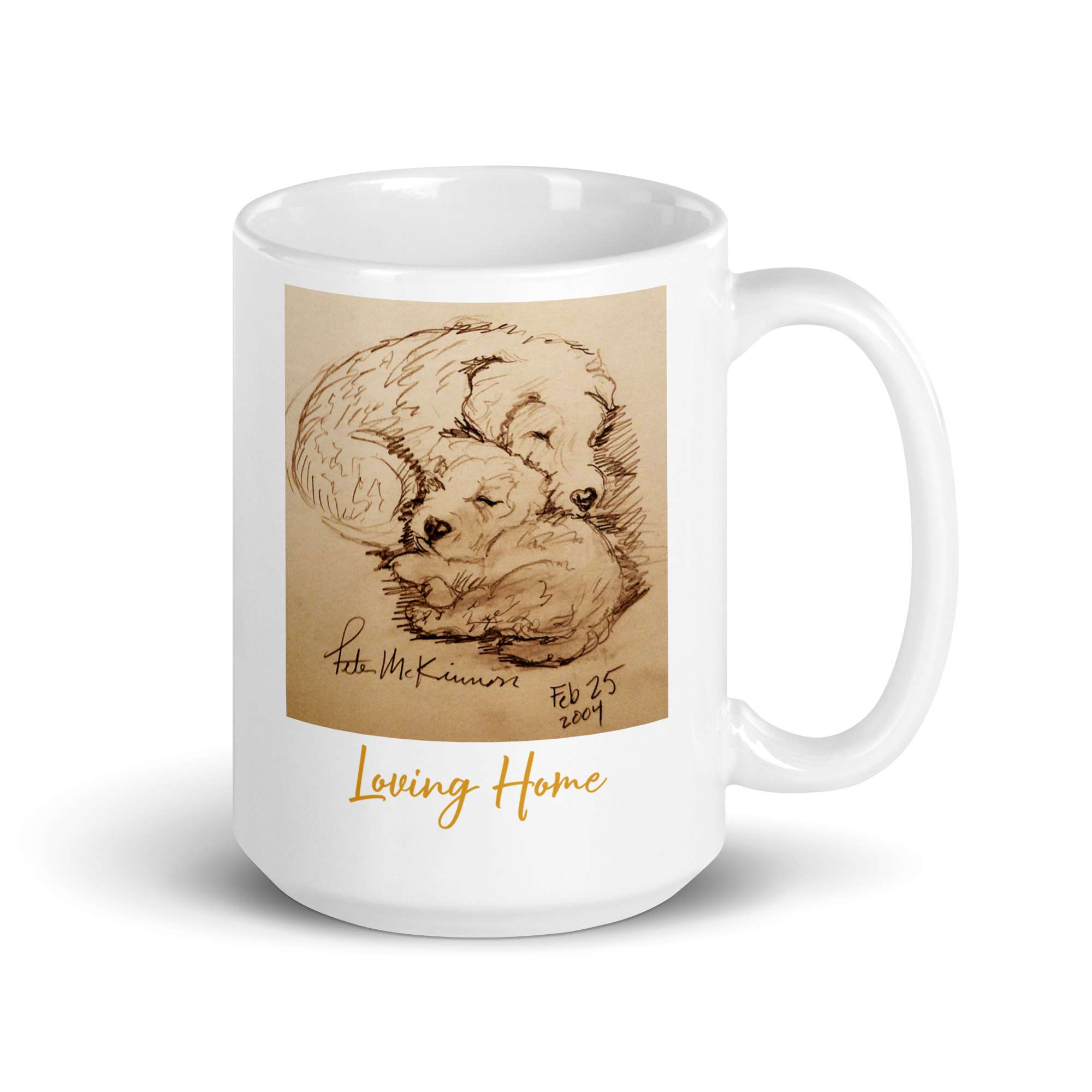 Dogs in a Loving Home white glossy Mug 4 Dogs in a Loving Home white glossy Mug - Image 4