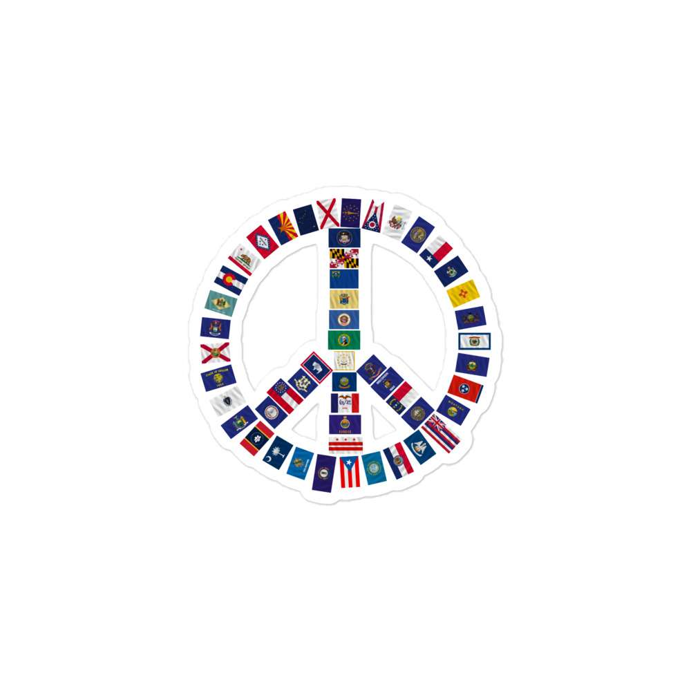 State Peace Flag Sticker 2 State Peace Flag Sticker - Image 2