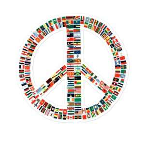 World Traveler Sticker featuring all country flags