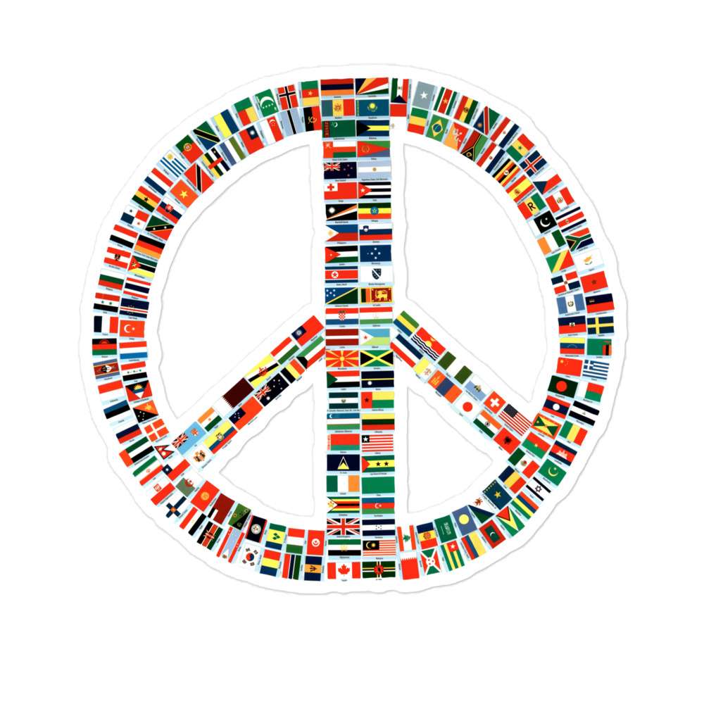 World Traveler Sticker featuring all country flags 1 World Traveler Sticker featuring all country flags