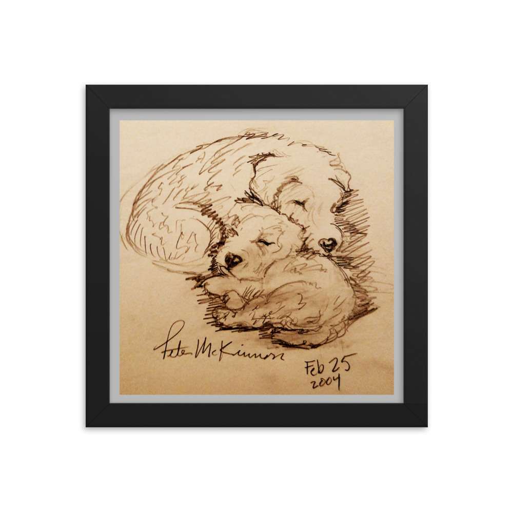 Cuddling Dogs Print 2 Cuddling Dogs Print - Image 2