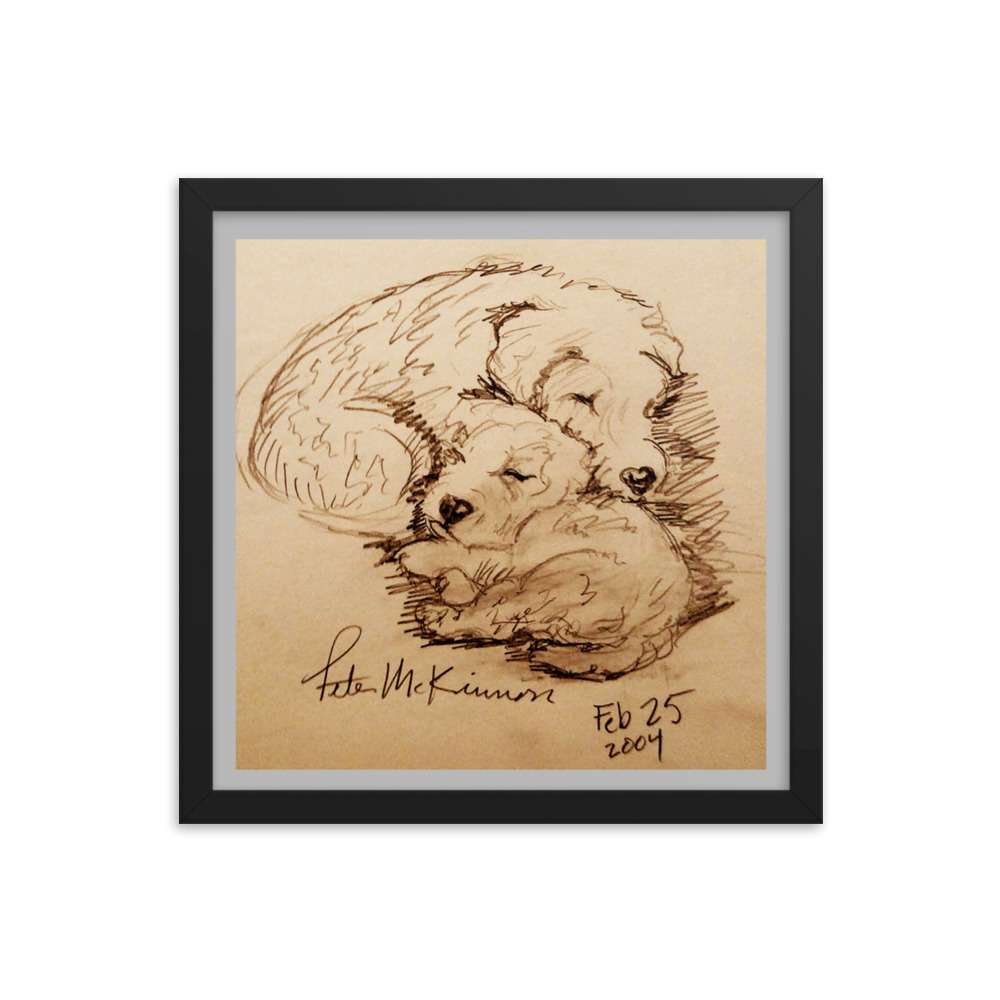 Cuddling Dogs Print 3 Cuddling Dogs Print - Image 3