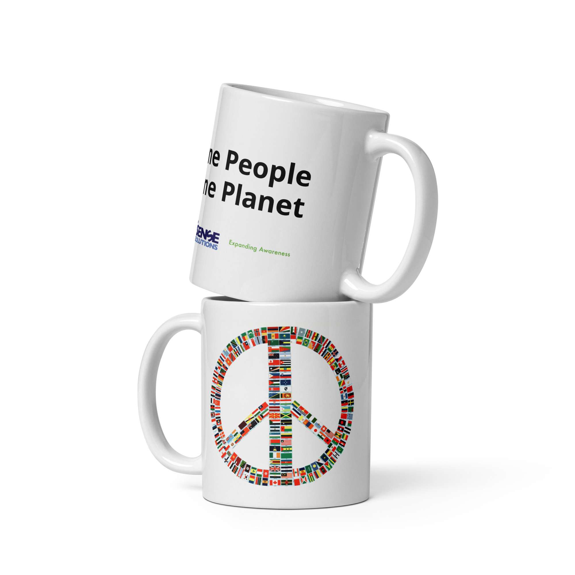 Global Peace Mug - featuring all country flags 2 Global Peace Mug - featuring all country flags - Image 2