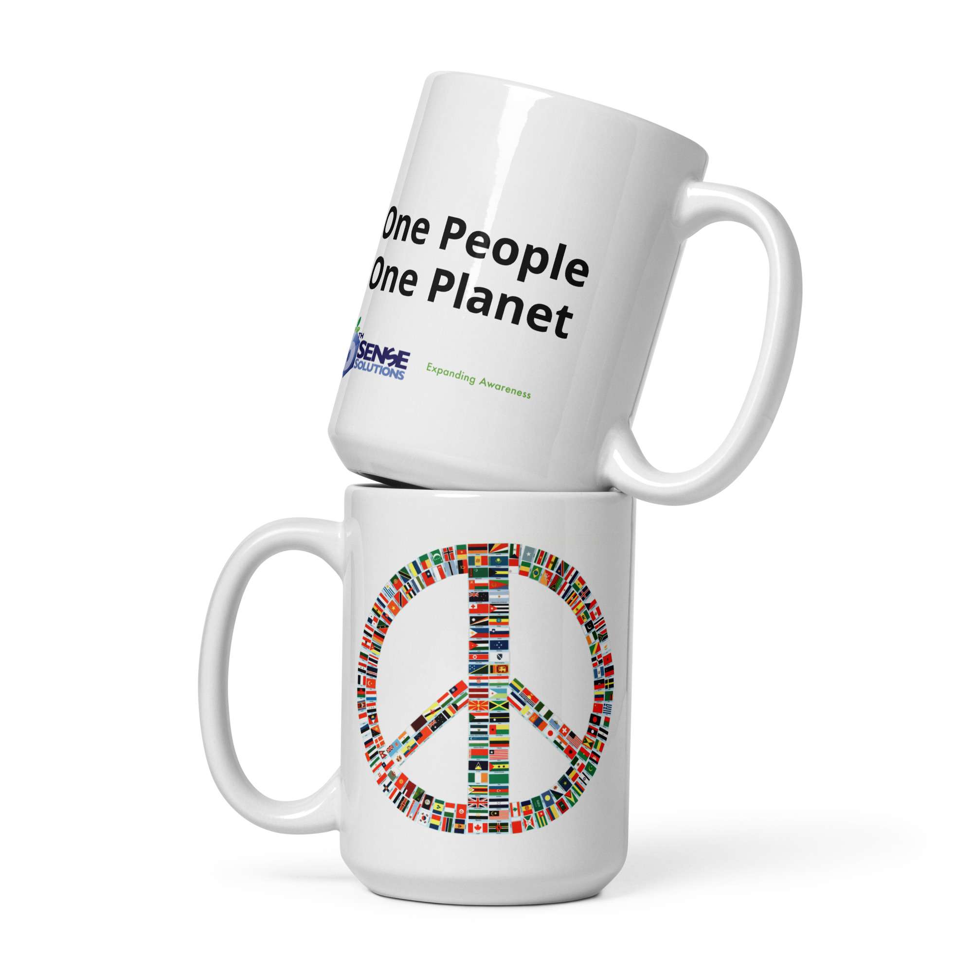 Global Peace Mug - featuring all country flags 1 Global Peace Mug - featuring all country flags