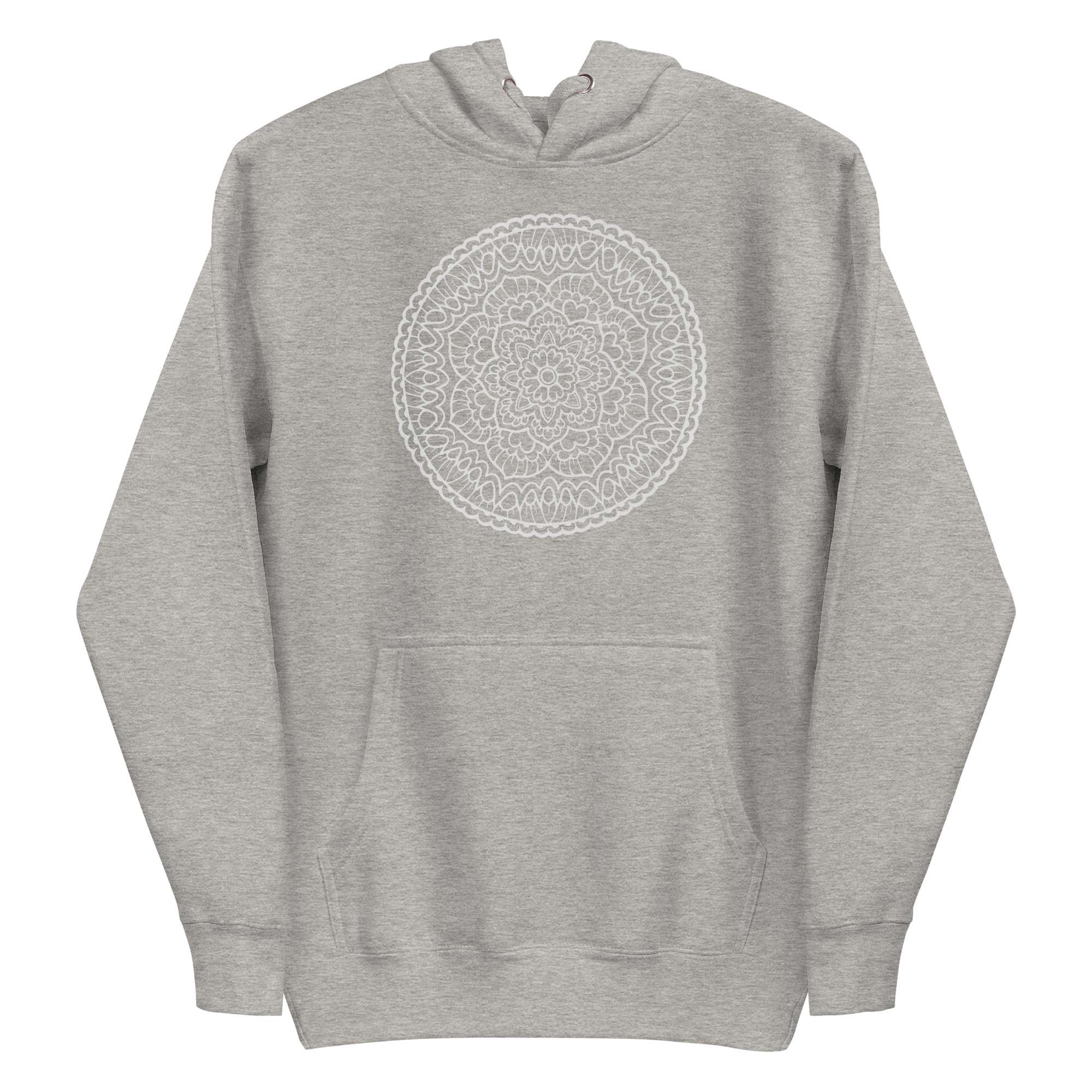 White Mandala Heart Hoodie 9 White Mandala Heart Hoodie - Image 9