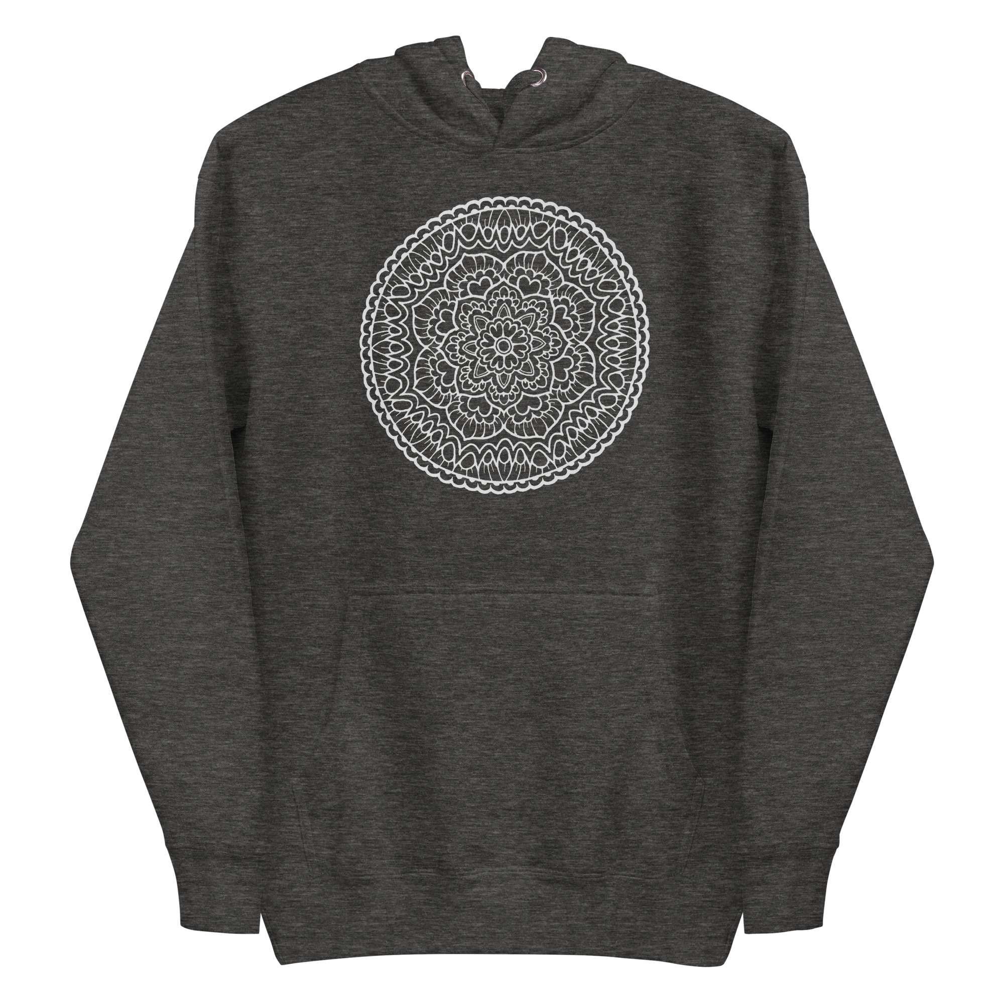 White Mandala Heart Hoodie 3 White Mandala Heart Hoodie - Image 3