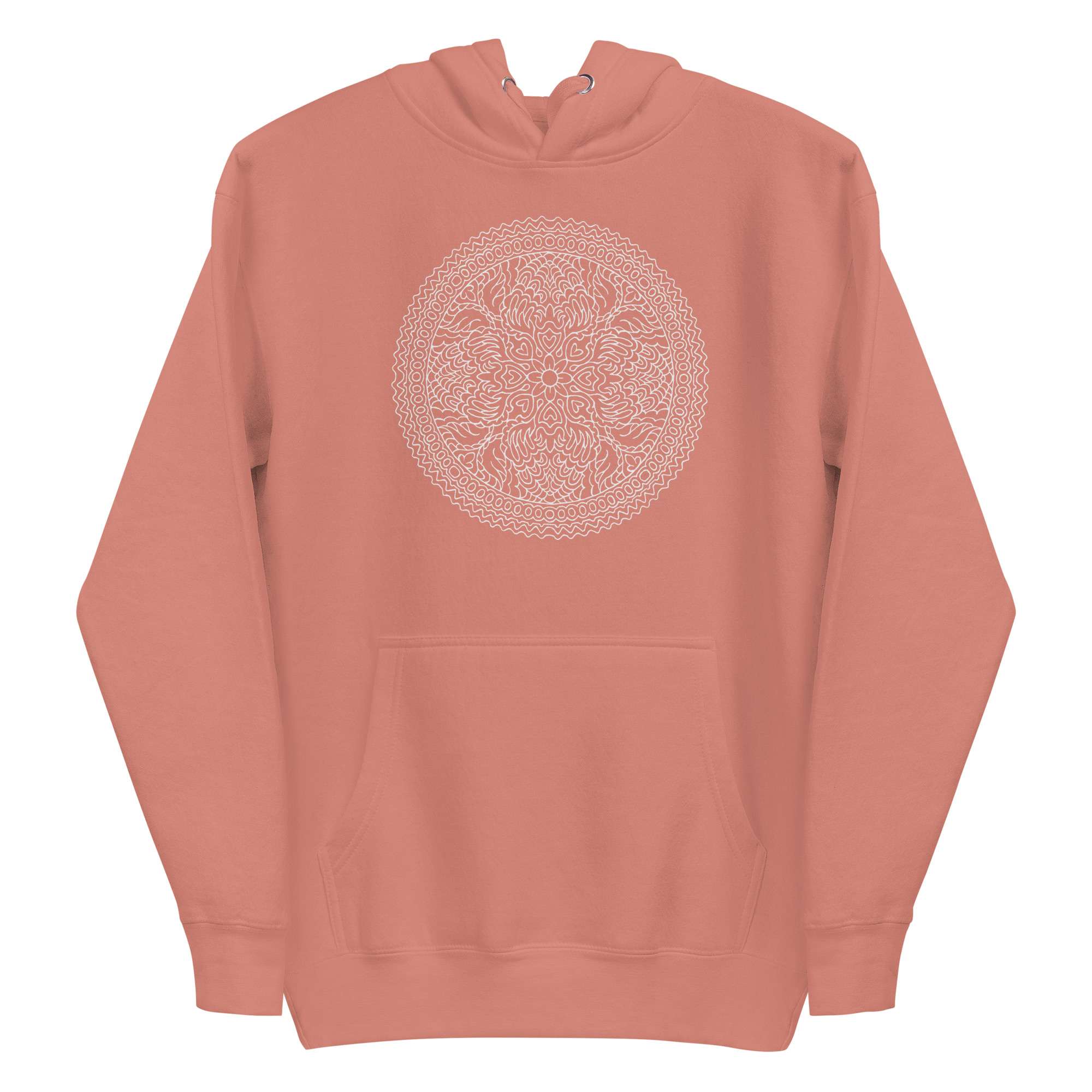 White Mandala Flower Hoodie 9 White Mandala Flower Hoodie - Image 9