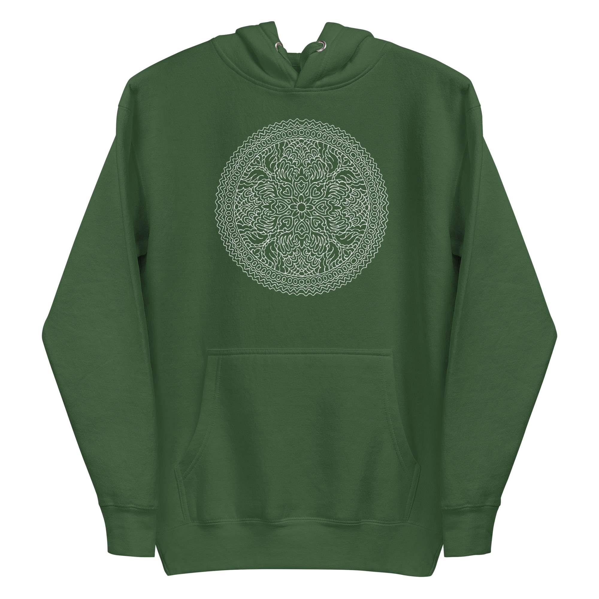 White Mandala Flower Hoodie 1 White Mandala Flower Hoodie