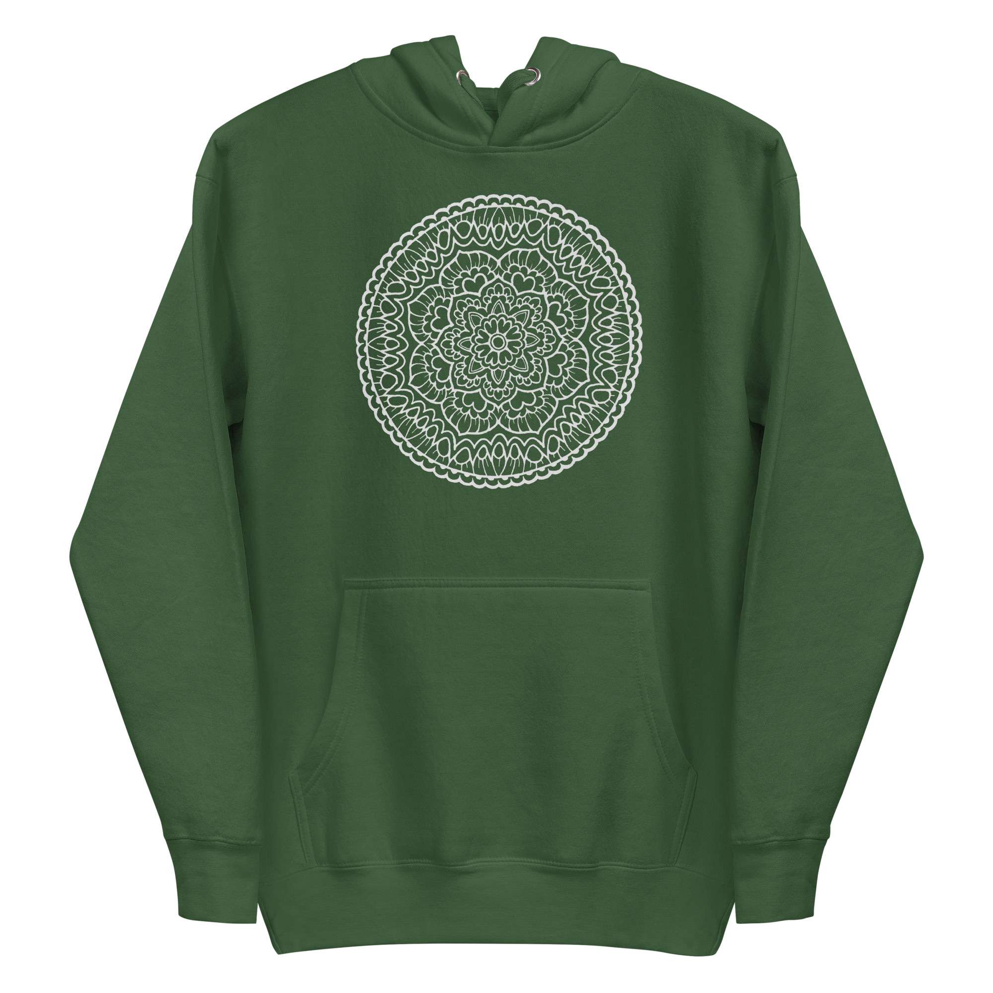 White Mandala Heart Hoodie 6 White Mandala Heart Hoodie - Image 6