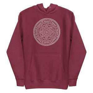 White Mandala Heart Hoodie