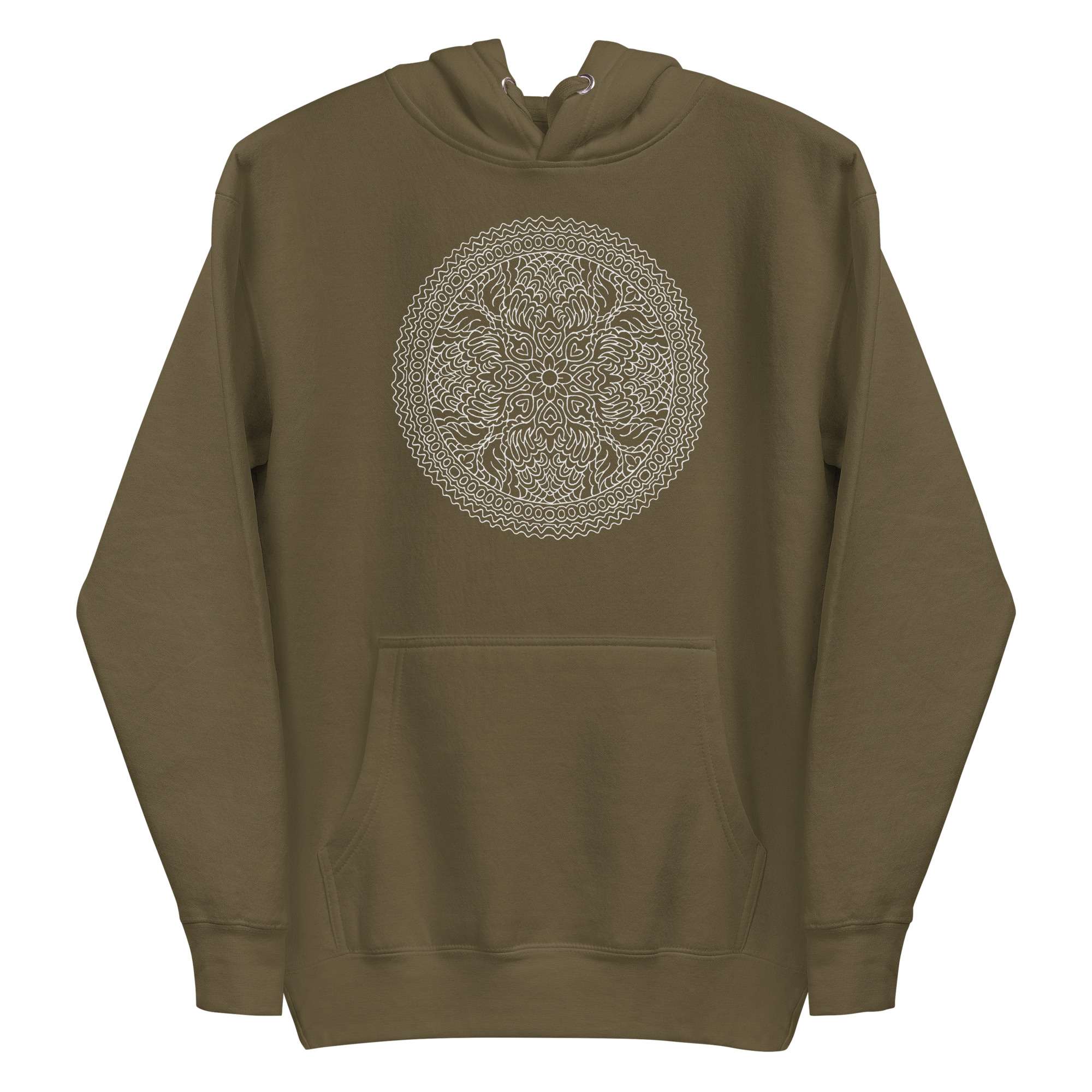 White Mandala Flower Hoodie 7 White Mandala Flower Hoodie - Image 7