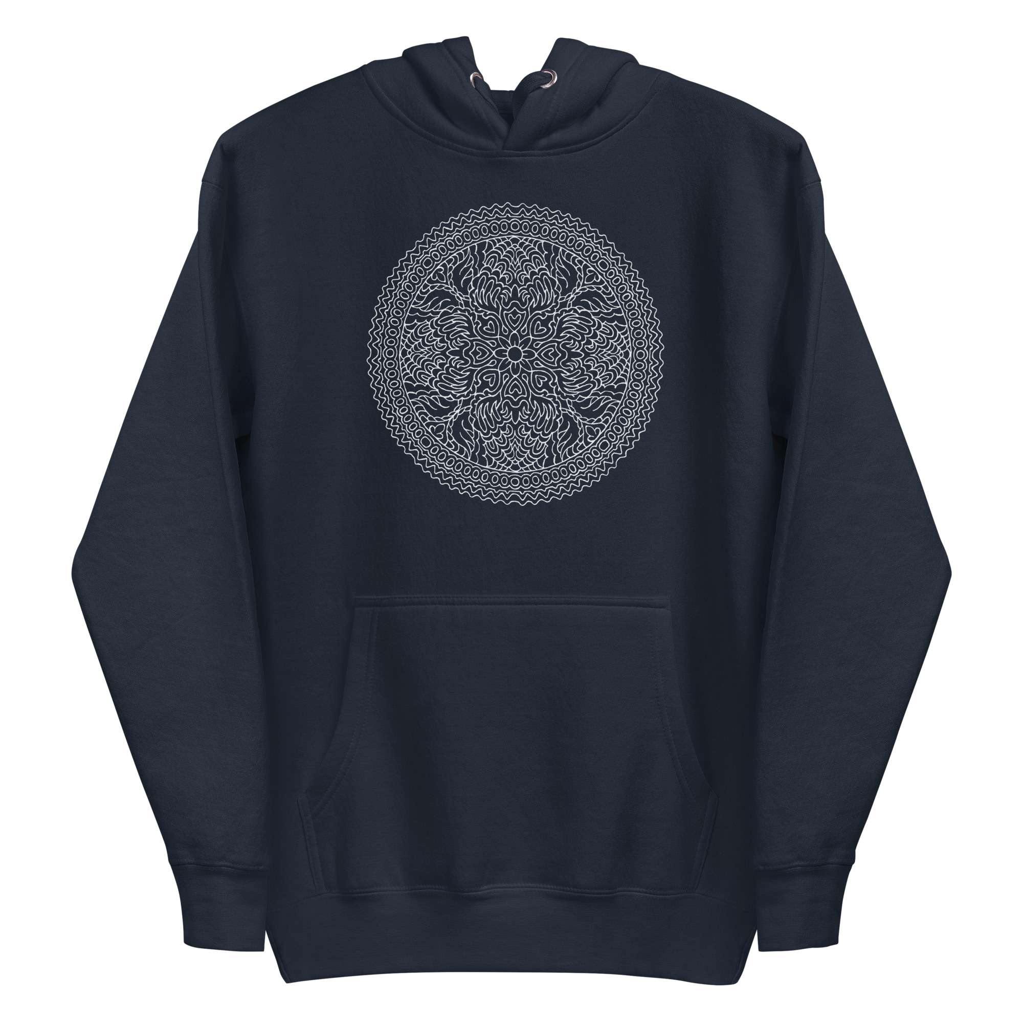 White Mandala Flower Hoodie 2 White Mandala Flower Hoodie - Image 2