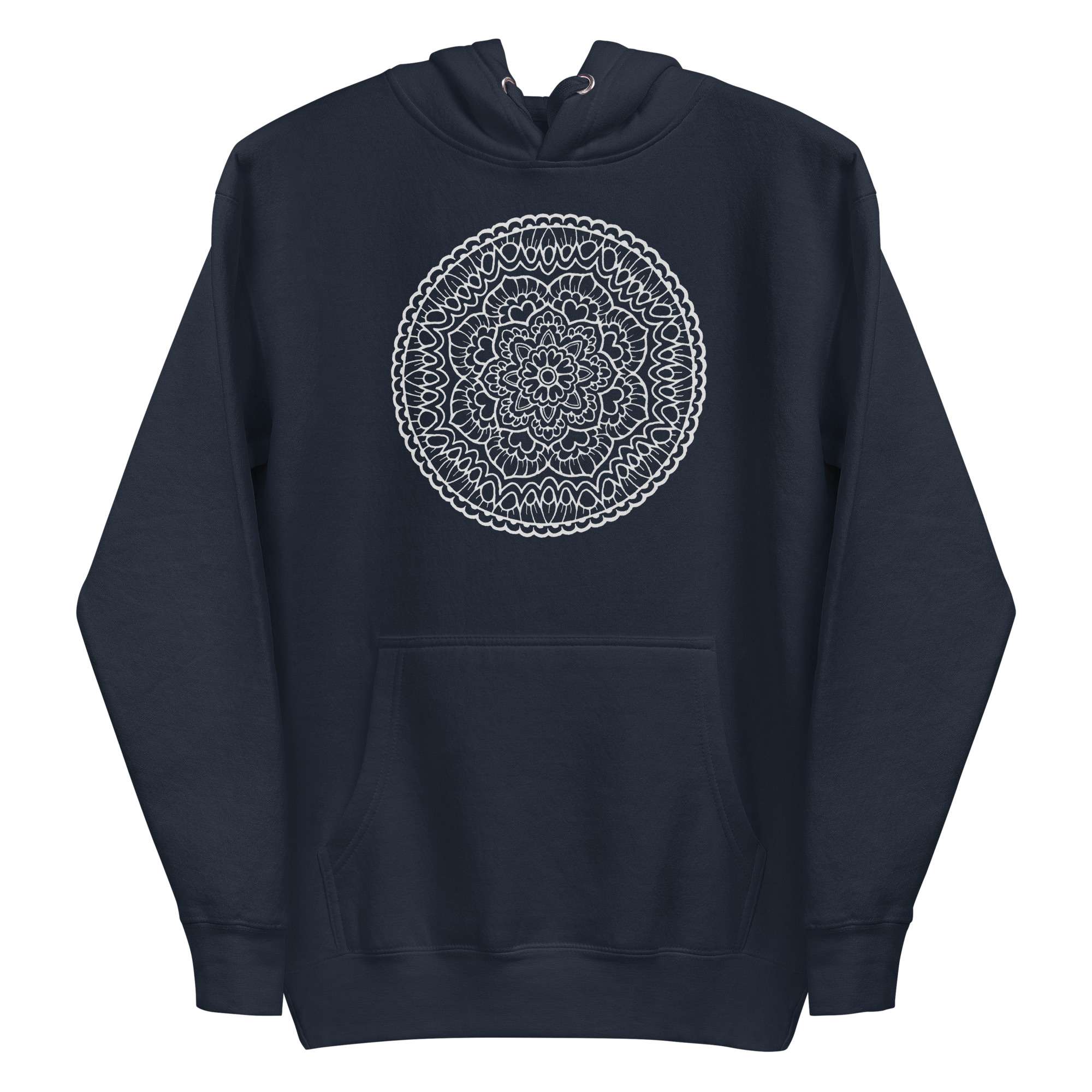 White Mandala Heart Hoodie 2 White Mandala Heart Hoodie - Image 2