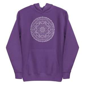 White Mandala Starburst Hoodie