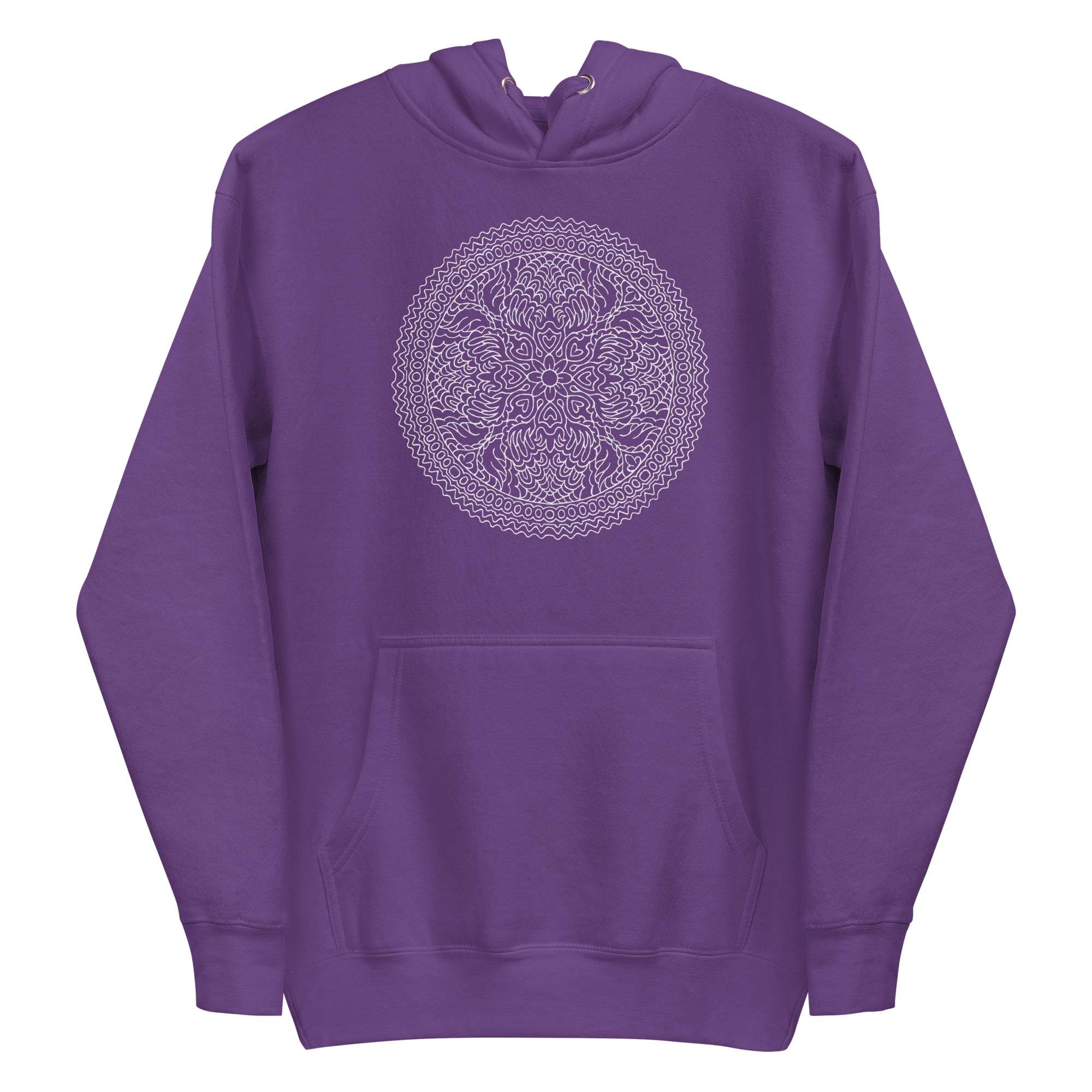 White Mandala Flower Hoodie 6 White Mandala Flower Hoodie - Image 6