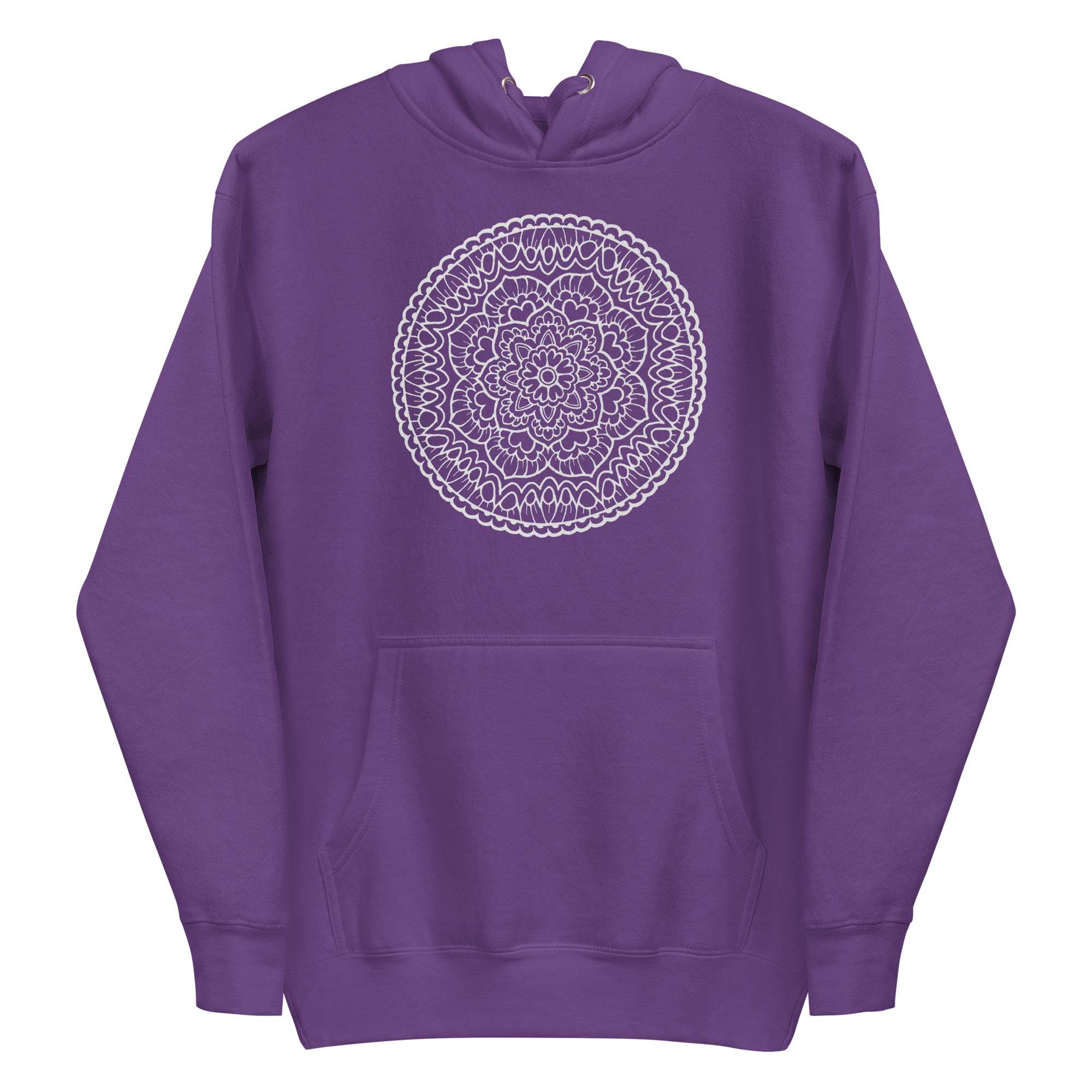 White Mandala Heart Hoodie 5 White Mandala Heart Hoodie - Image 5