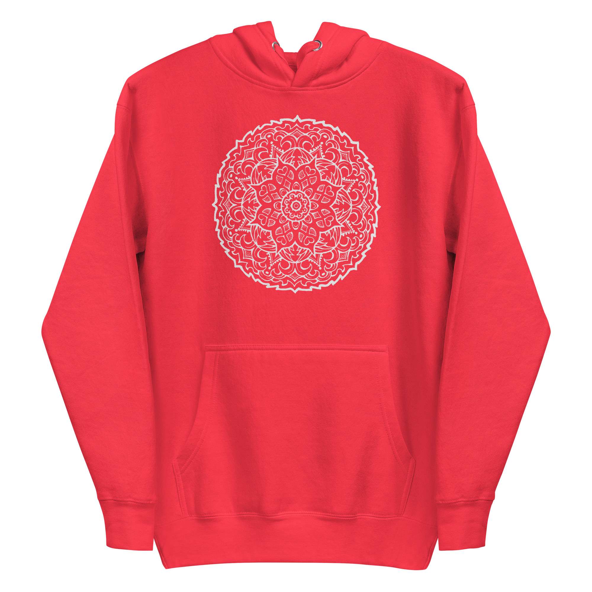 White Mandala Starburst Hoodie 8 White Mandala Starburst Hoodie - Image 8