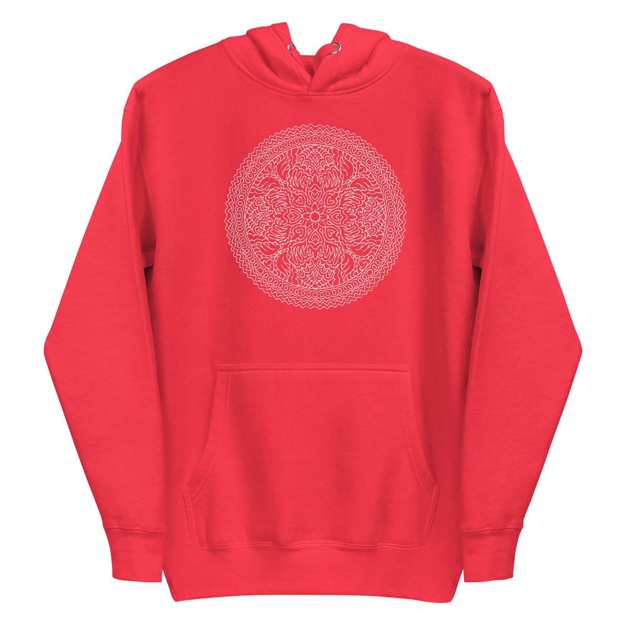 White Mandala Flower Hoodie 8 White Mandala Flower Hoodie - Image 8
