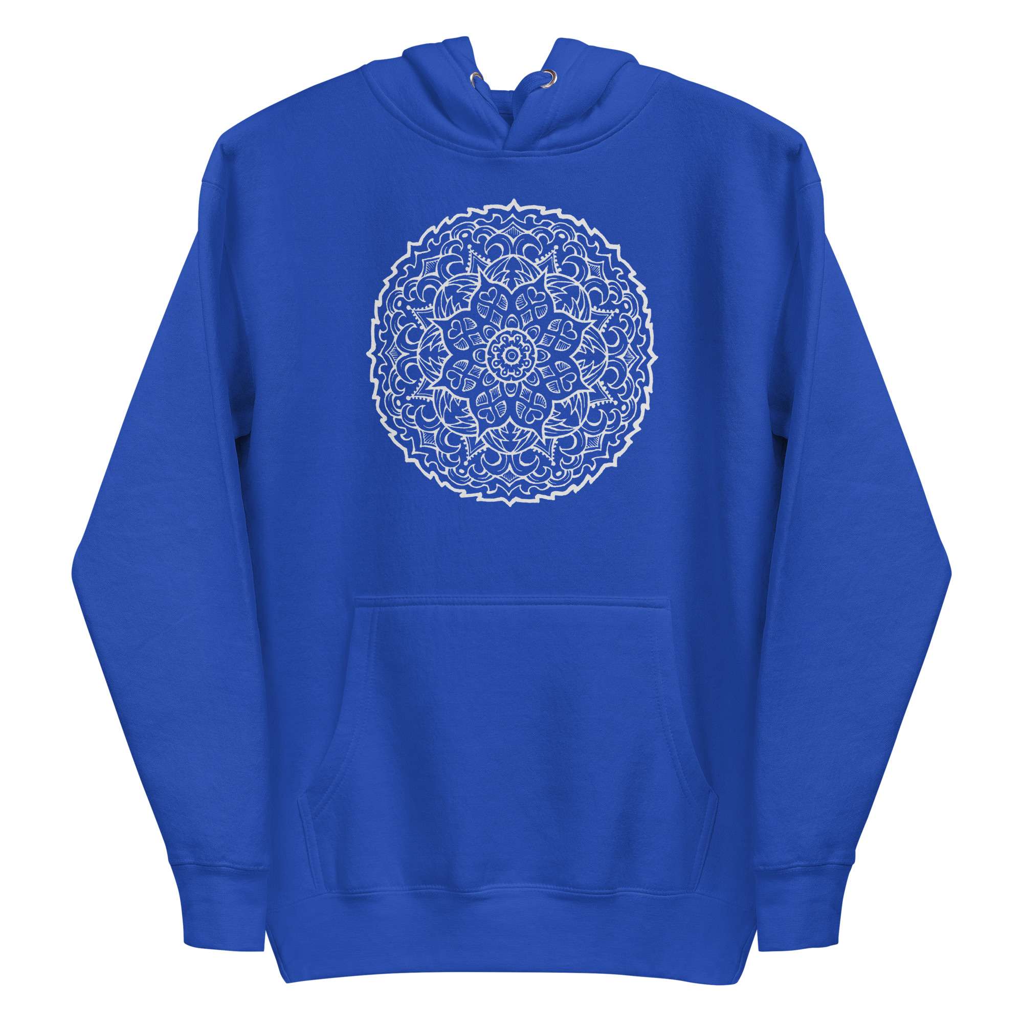 White Mandala Starburst Hoodie 5 White Mandala Starburst Hoodie - Image 5