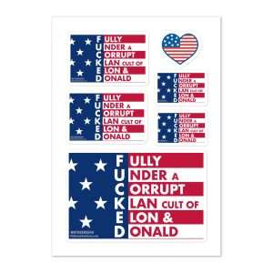 F.U.C.K.E.D." Sticker sheet