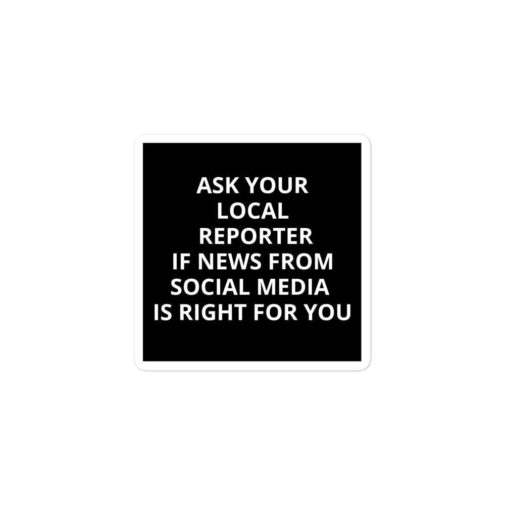 Is News From Social Media Right For You Sticker 2 Is News From Social Media Right For You Sticker - Image 2