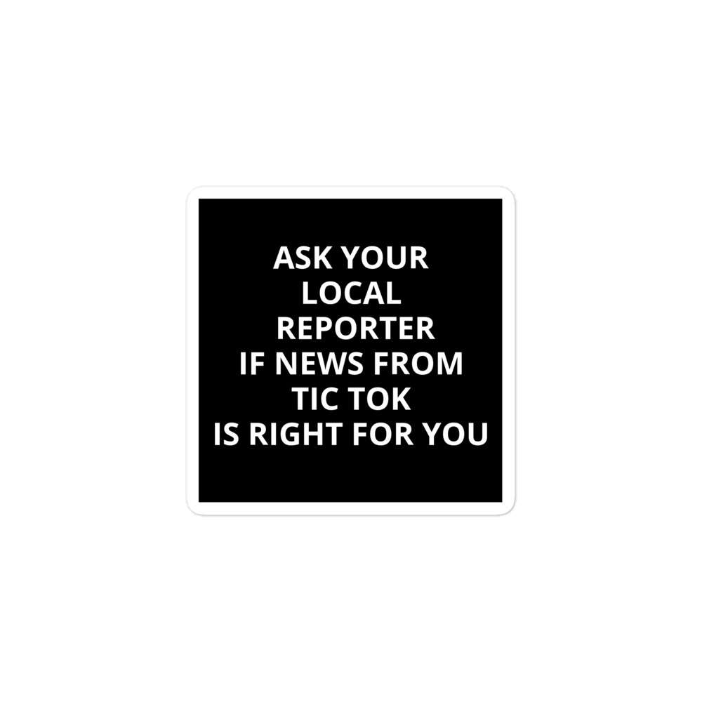 Is News From Tic Tok Right For You Sticker 2 Is News From Tic Tok Right For You Sticker - Image 2