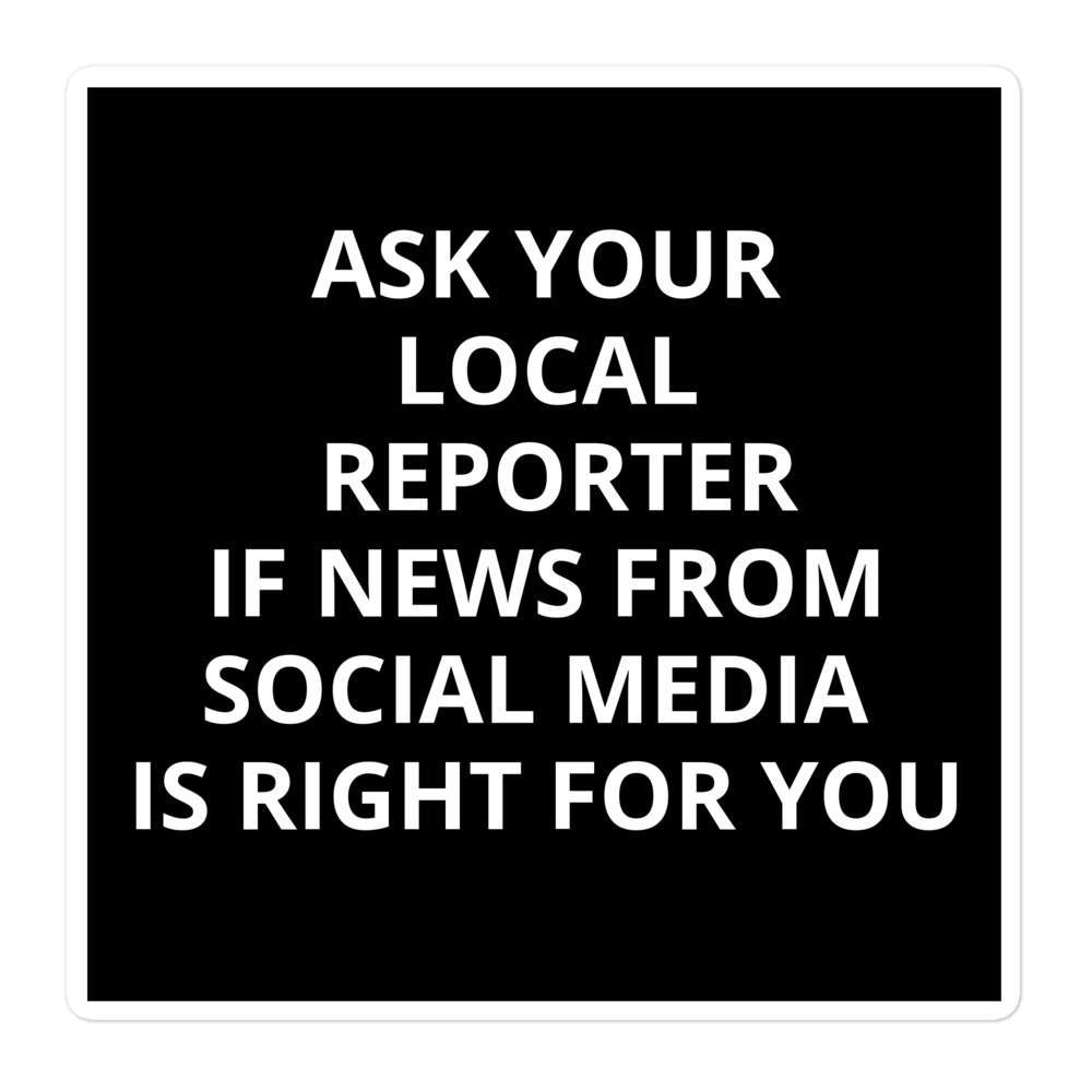 Is News From Social Media Right For You Sticker 1 Is News From Social Media Right For You Sticker
