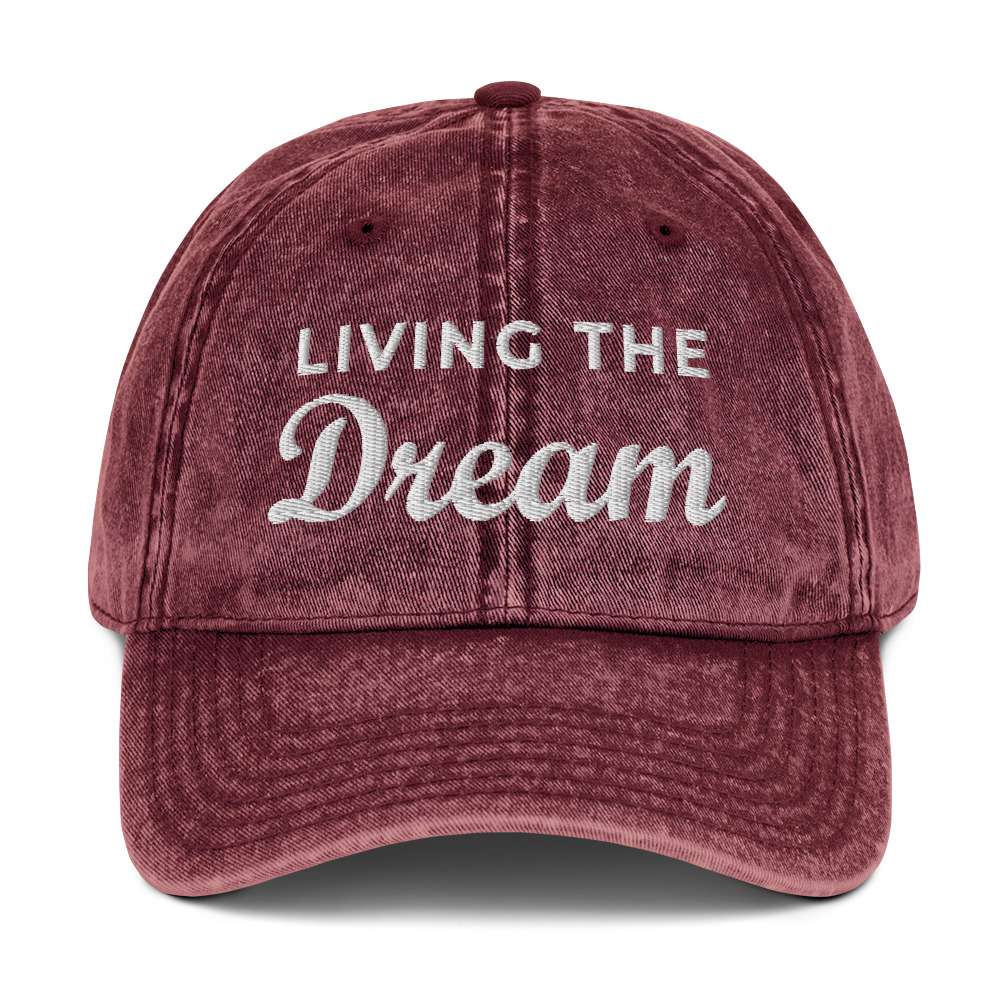 Living the Dream Cotton Cap 5 Living the Dream Cotton Cap - Image 5