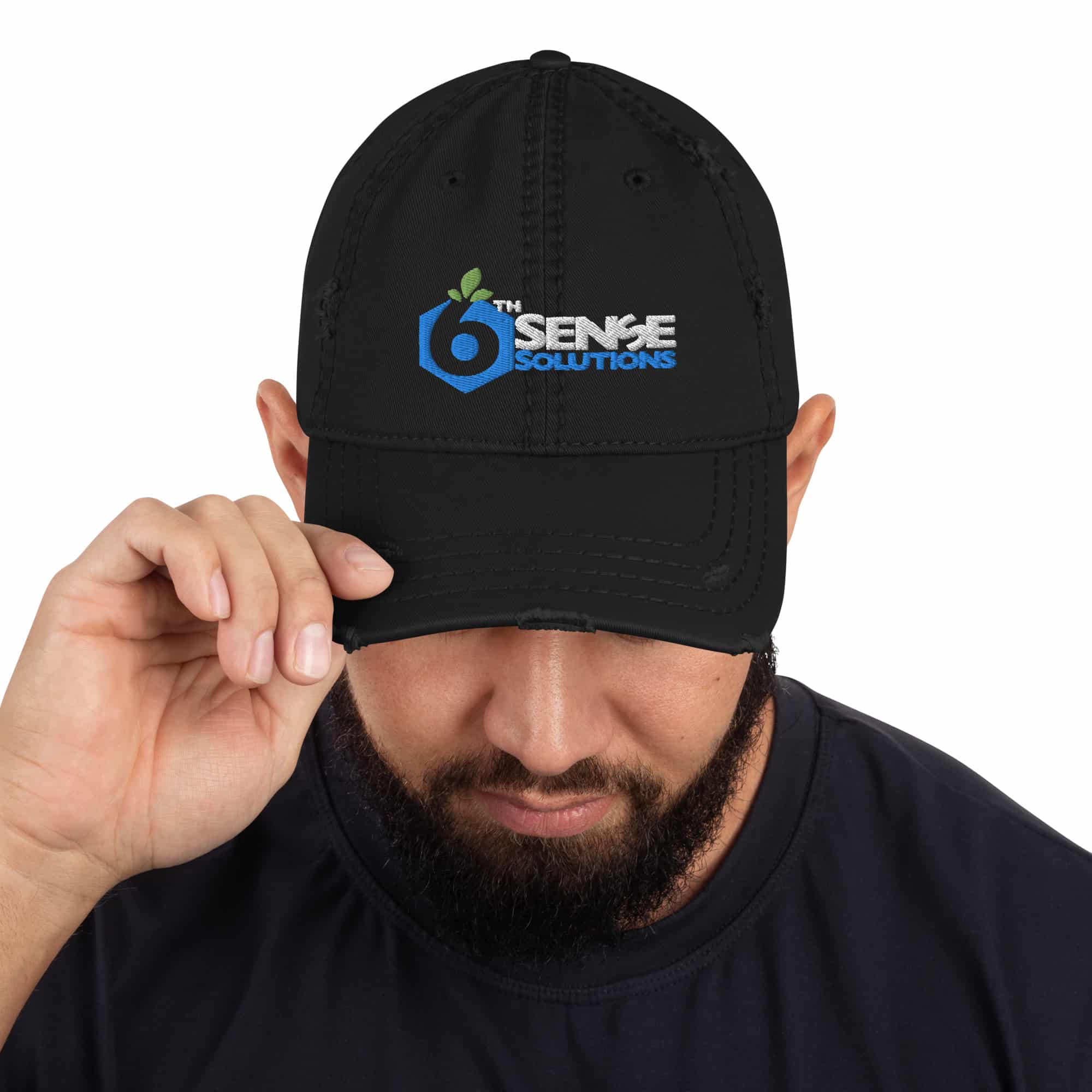 6th Sense Solutions Distressed Dad Hat 2 6th Sense Solutions Distressed Dad Hat - Image 2