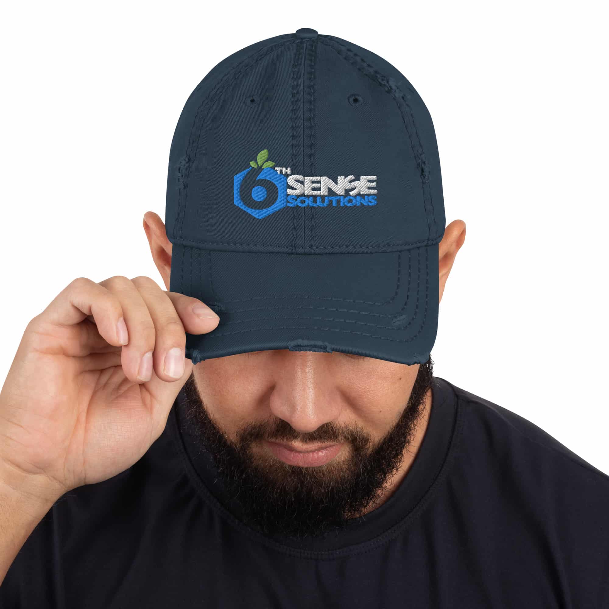 6th Sense Solutions Distressed Dad Hat 1 6th Sense Solutions Distressed Dad Hat