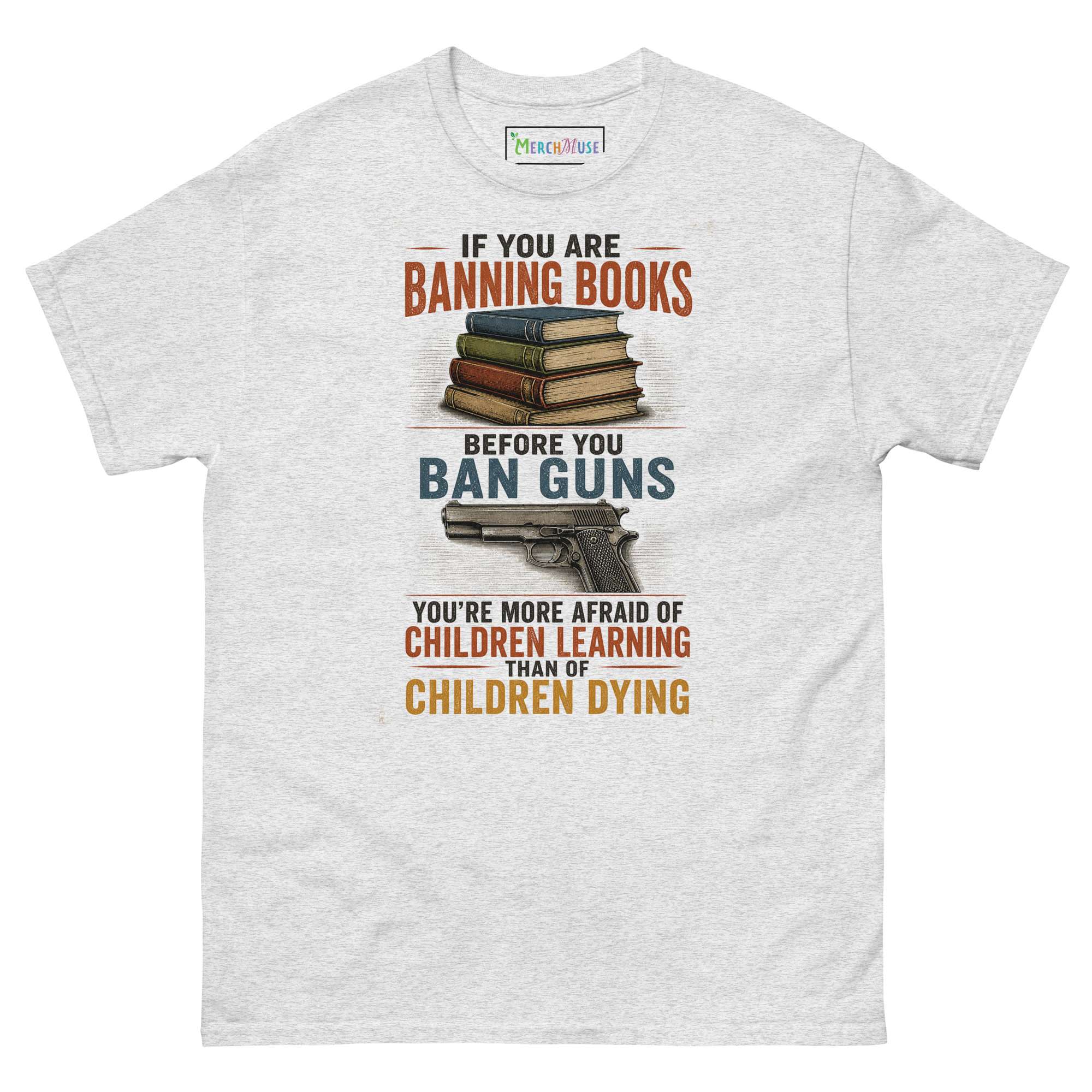 Books Over Guns T-shirt 1 Books Over Guns T-shirt