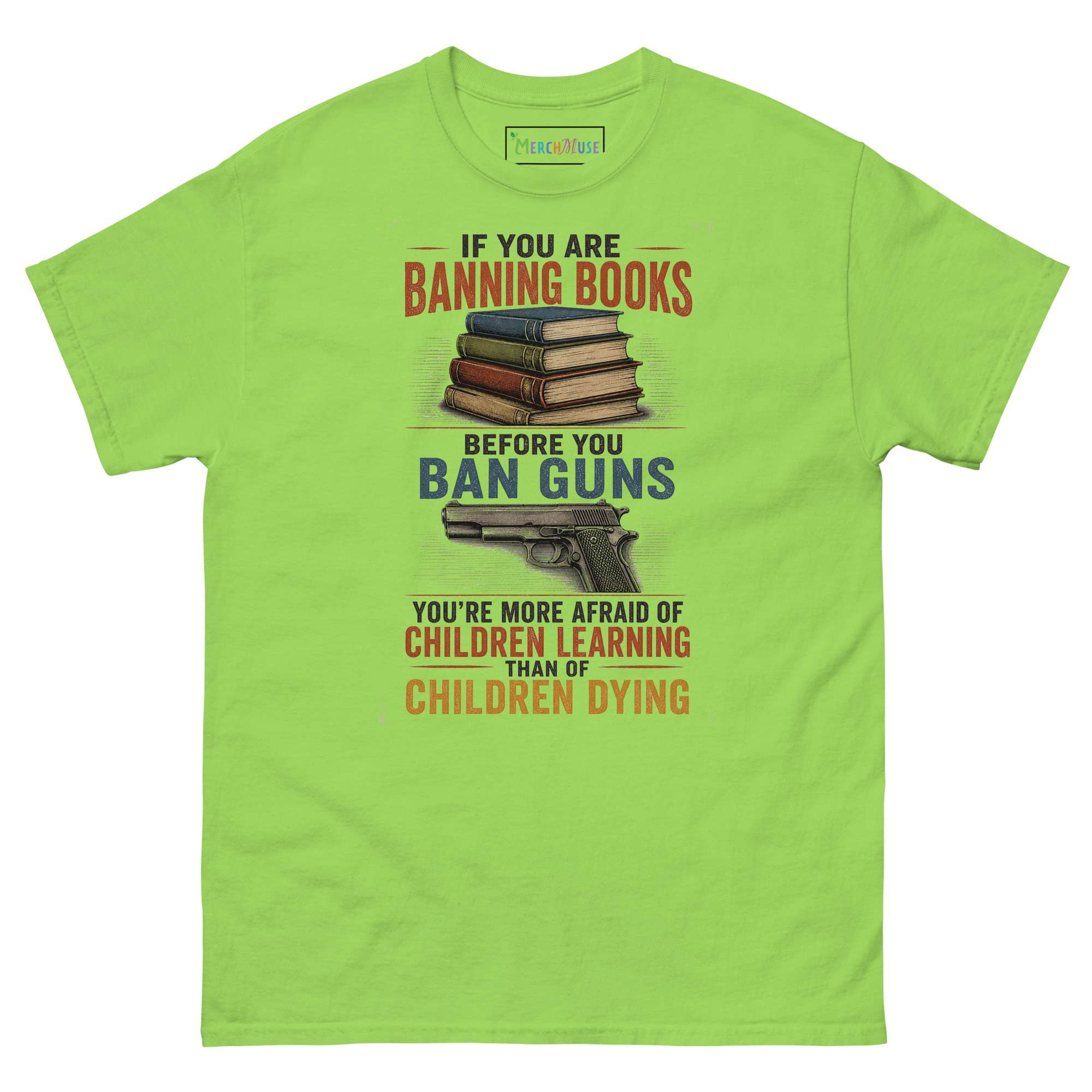 Books Over Guns T-shirt 2 Books Over Guns T-shirt - Image 2