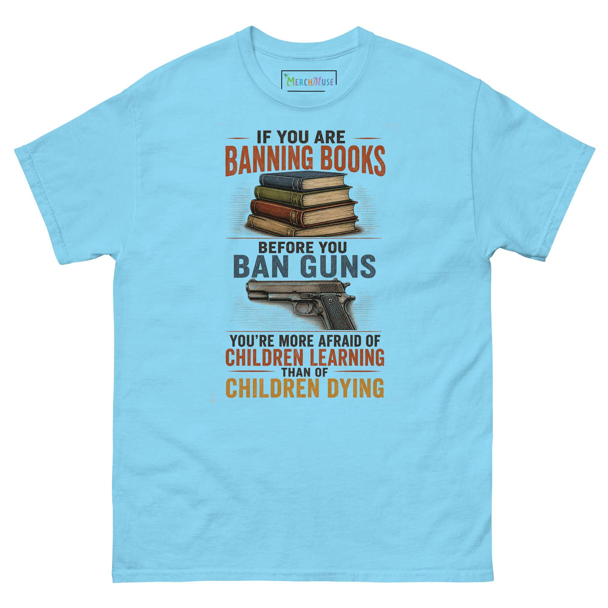 Books Over Guns T-shirt 3 Books Over Guns T-shirt - Image 3