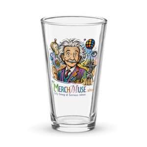 MerchMuse Shaker pint glass